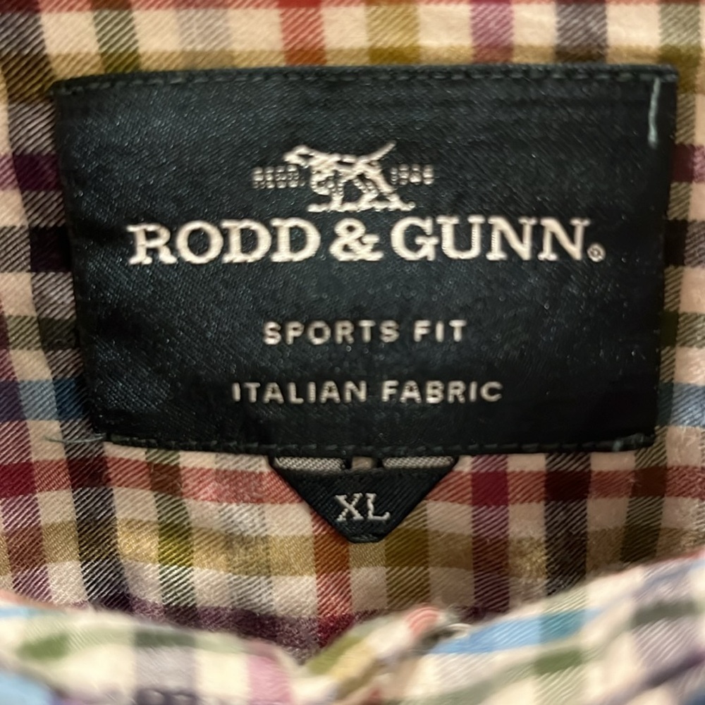 NWT Rodd & Gunn multi-colored plaid shirt size XL